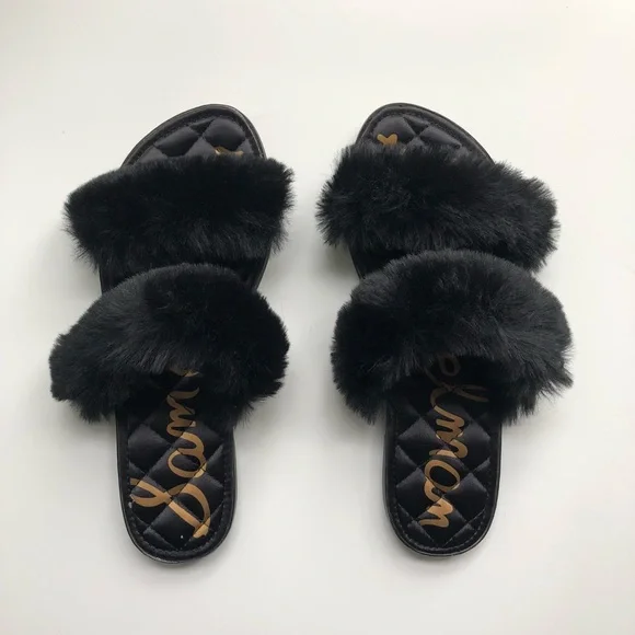 Womens Slippers Sam Edelman Fur Slides Sam Edelman Women's Jinnie